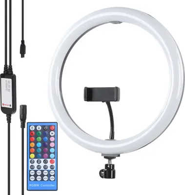 Image de Anneau lumineux pour téléphone 12 pouces, LED multicolore,à distance via application