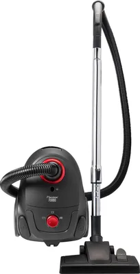 Produktbild von Bestron Staubsauger mit Beutel, Bodenstaubsauger inkl. 3 Staubsaugerbeutel, 94cm Teleskopstange & umschaltbarer Bodendüse, 7.5m Aktionsradius, auswaschbarer HEPA12 & Mikrofilter, Farbe: Schwarz/Rot