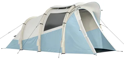 Obrázek produktu pro Stanovací stan - Nafukovací stan pro 2 osoby - 1 spací kabina - S pumpou - S okny - Nylon Oxford, modrá barva