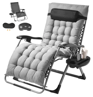 Image de Fauteuil relax Zero Gravity – Transat réglable avec structure en acier et capacité de charge de 225 kg