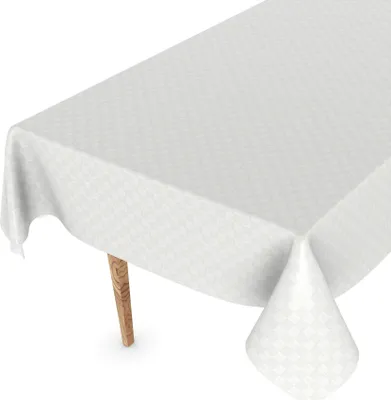 Produktbild von Tischdecke Wachstuchtischdecke Gartentischdecke Wachstischdecke  Retro Weiß Wasserabweisend Breite 120 cm Länge 160 cm mit Schnittkante