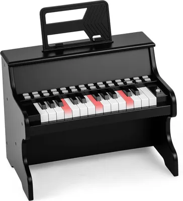 Zdjęcie produktu dla COSTWAY 25-klawiszowy keyboard dla dzieci, pianino dla dzieci ze statywem, tryb nauczania, regulowana prędkość i głośność, pianino dla dzieci od 3 roku życia