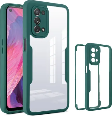 Image de OPPO A54 5G Case, 360° Complete Protection with Built-in Display Protector for OPPO A74 5G / A93 5G / A54 5G Green
