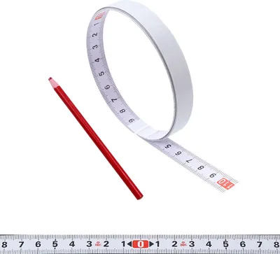 Produktbild von 2 Stück Selbstklebendes Maßband, 1 m Zentimetermaß, Maßstab lineal, Kommt mit Buntstiften, für Vermessung Werkbänke