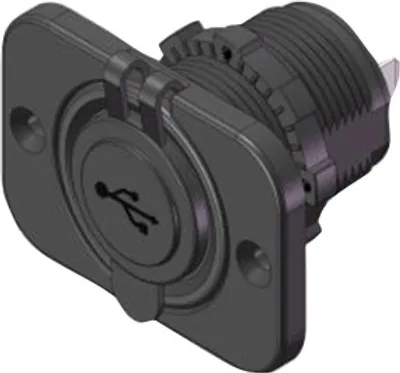 Produktbild von allpa Wasserdichter DC USB Stecker mit 2 Eingangen (Einzel)
