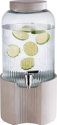 Immagine prodotto di Distributore di bevande APS -ELEMENT- /// Ø 22 cm, H: 45 cm, 7 litri /// Contenitore in vetro /// Rubinetto in acciaio inox /// 10400