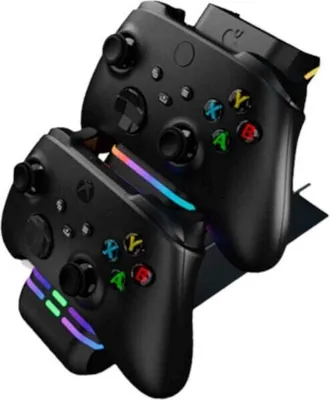 Image de PDP Ladestation Dual Afterglow Wave schwarz für XBOX SeriesX