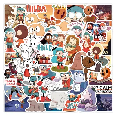 110 Hilda-Sticker, wasserdicht, Vinyl, Anime, 3,8–8,4 cm