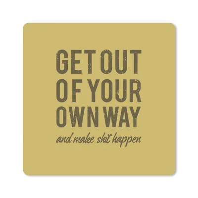 Produktbild von MuchoWow® Mauspad Mousepad Jahrgang - Text - Gelb 20x20 cm - Mousepads - Maus Mat - Pad - Mausunterlage - Desk Mat - Bureauartikeln