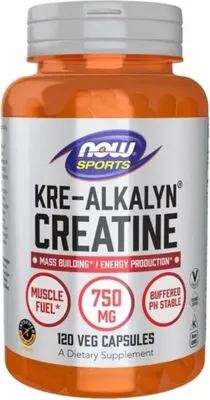 Imagen del producto de NOW Foods, Kre-alkalyn, Creatina, 120 cápsulas, 1296