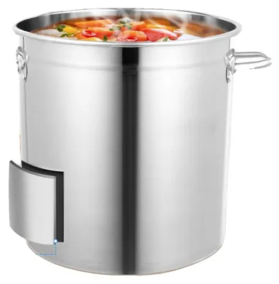 Image de Marmite à soupe, capacité de 35 l, acier inoxydable 201, épaisseur de paroi de 1,2 mm, diamètre de 47 cm, hauteur de 36 cm