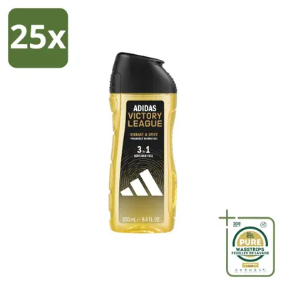 Produktbild von 25 x Adidas 3-in-1 Duschgel Victory League - 250 ml - Vorratspackung - 25 Stücke