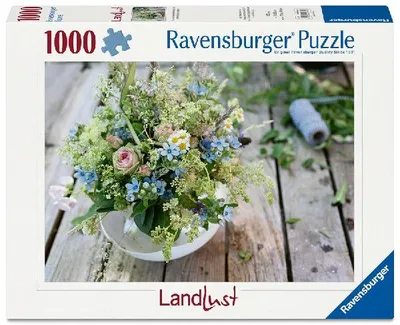 Produktbild von Erwachsenenpuzzle 1000 Teile - Sommerlicher Wiesenstrauß mit Himmelblauem Südstern