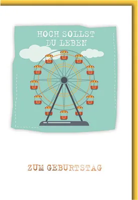 Produktbild von Geburtstag - Glückwunschkarte im Format 11,5 x 17 cm mit Umschlag