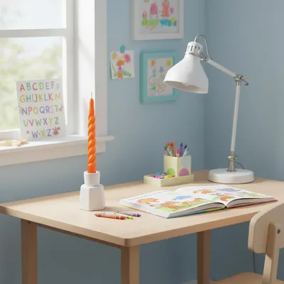 Zdjęcie produktu dla Świece woskowe, spiralne, średnica 2,2 cm, wysokość 21 cm - zestaw 3 sztuk - pomarańczowe