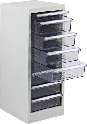 Produktbild von ADB Schubladenschrank / Schubladen Container Metall 8 geschl. Schübe, 35 x 28 x 75 cm, 9,8 kg