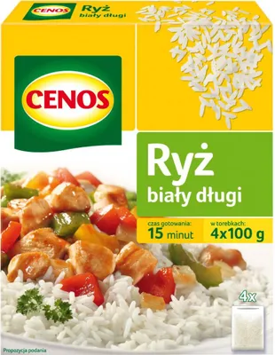 Zdjęcie produktu dla Ryż długoziarnisty biały 4 x 100 g