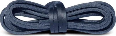 Produktbild von Elegante Leder Schnürsenkel Kaps - 140 cm - Dunkelblau