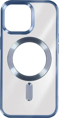 Produktbild von MagSafe Silikonhülle Apple iPhone 15 Pro Kameraschutz Chromumrandung Dunkelblau