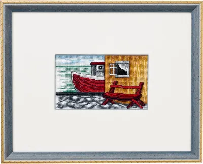 Produktbild von Permin Kreuzstich Stickpackung "Hafen", Zählmuster, 23x18cm, 92-8423