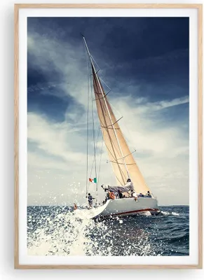 Produktbild von Gerahmtes Poster - Rahmen in heller Eiche - Segeln Yacht Reise - 70x100 cm - Wand Bild - Wanddeko - Wandbilder - Wandposter - Bilderrahmen - Bilder - Kunstdruck - Wandbild - P2NPA70x100-2797