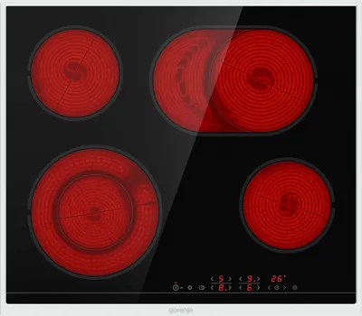 Obrázok produktu pre Gorenje ECT643BX, Čierna, Nerezová oceľ, Vstavaný, Keramický, Sklokeramická, 4 zone(s), 4 zone(s)