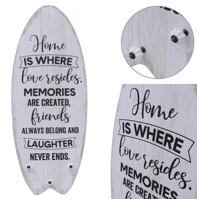 Image de 100 cm panneau de planche de surf avec patère tableau en bois planche de surf tableau mural Home