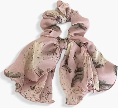 Image de Grand chignon en mousseline avec imprimé floral Rosa Bohème