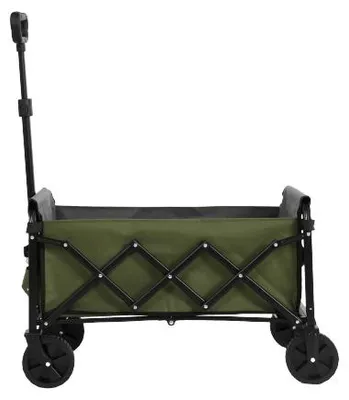 Immagine prodotto di Carrello pieghevole Bolderkar, ideale per il trasporto, per il giardino, leggero e robusto, colore verde militare