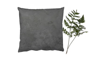 Produktbild von MuchoWow® Zierkissen Sofakissen Wohnzimmer Dekokissen 60x60 cm Beton - Strukturiert - Industriell - Schwarz - Grau - Sitzfläche - Foto Polster