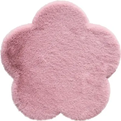 Produktbild von Hochflor Teppich Romance Blume mauve Ø 60 cm