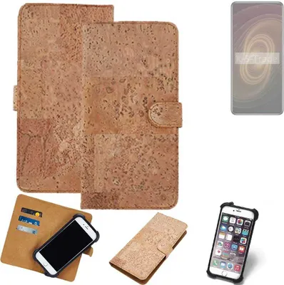 Produktbild von K-S-Trade Hülle kompatibel mit ZTE Axon 60 Ultra  Kork Handyhülle Cover  Schutzhülle TPU Case Bumper in Hellbraun, (1x)
