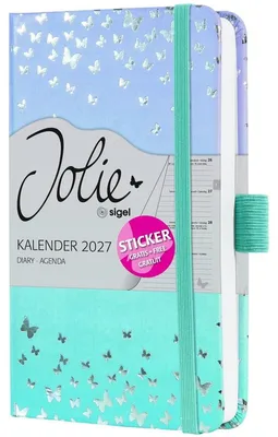 Obrázok produktu pre Týždenný kalendár Jolie 2027, cca formát A6, modrý, fialový