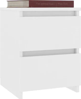 Produktbild von Möbel 2er Set Nachttisch Modernes - Nightstand/Nachtschrank für Schlafzimmer - Weiß 30x30x40 cm Holzwerkstoff Top9922159
