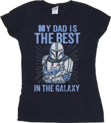Obrázok produktu pre Star Wars - Dámske tričko "Mandalorian Best Dad" BI43481 (L) (námornícka modrá)
