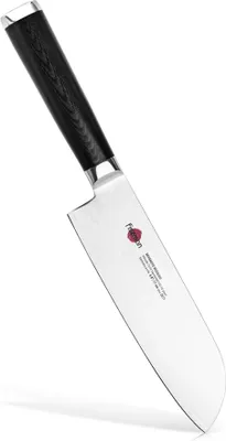 Immagine prodotto di Coltello santoku Fissman-Kensei Musashi, acciaio Damasco a 67 strati, 17 cm, argento/nero