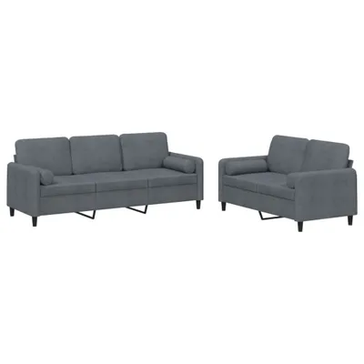 Produktbild von VidaXL 3202035, Grau, Schaum, Metall, Polyester, Polywood, Textil, 198 cm, 77 cm, 80 cm