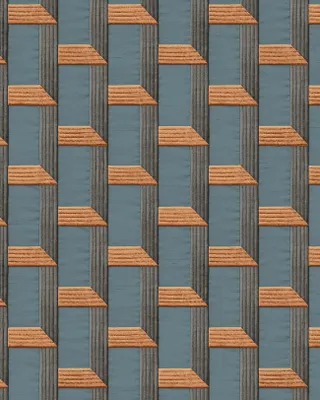 Produktbild von Profhome DE120076-DI Grafik Tapete Geometrisch blau petrol bronze 5,33 m2