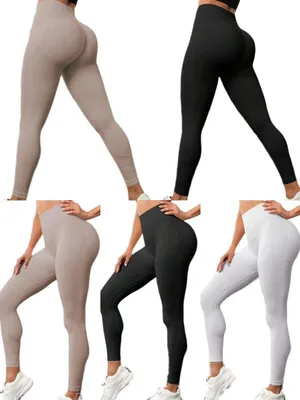 Immagine prodotto di Leggings fitness da donna - Elastici, traspiranti e confortevoli XL/2XL Grigio chiaro