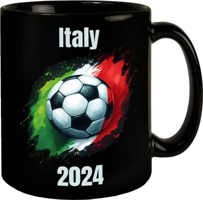 Produktbild von Fußball Italien Flagge Tasse in Schwarz