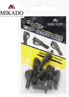 Produktbild von 10 x grün-graue 25mm "MIKADO CARP" lead Clip Safety Clip Blei-Clips