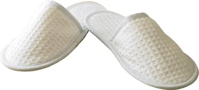 Produktbild von Towel City - Herren/Damen Uni Hausschuhe, Waffelstoff PC6179 (37 EU - 40,5 EU) (Weiß)