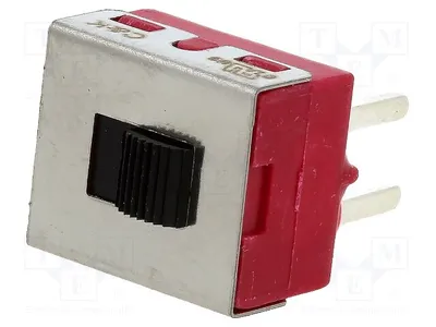 Zdjęcie produktu dla 1x Przełącznik suwakowy 6A/28VDC, typ ON-ON, model 1201M2S1CQE2. Przełącznik suwakowy, pozycja 2: 6A/120VAC