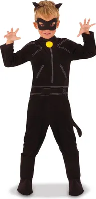 Produktbild von Cat Noir™-Lizenzkostüm für Kinder Miraculous™ schwarz 9-10 Jahre (134-140 cm)