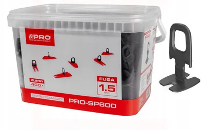 Productafbeelding van Niveauregelsysteem PRO-SP600, 1,5 mm, 400 clips + emmer van 5 liter
