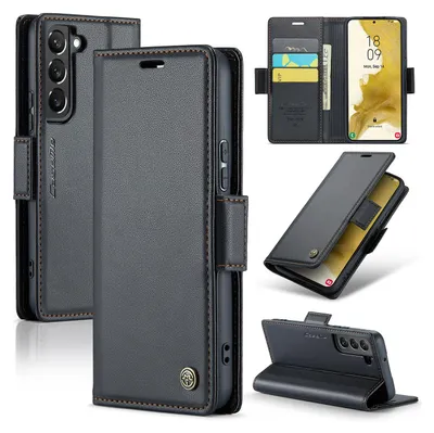 Immagine prodotto di Custodia Galaxy S22+ 5G, Custodia in pelle con funzione stand per Samsung Galaxy S22+ 5G Nero