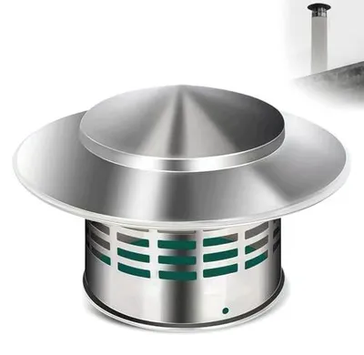 Zdjęcie produktu dla Osłona komina 110 180 mm ze stali nierdzewnej przeciwdeszczowa