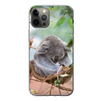 Produktbild von MuchoWow® Handyhülle Schutzhülle Hülle für iPhone 12 Pro Koala - Äste - Schlaf - Kinder - Jungen - Mädchen Silikon Softcase Handy Hülle - Abdeckung