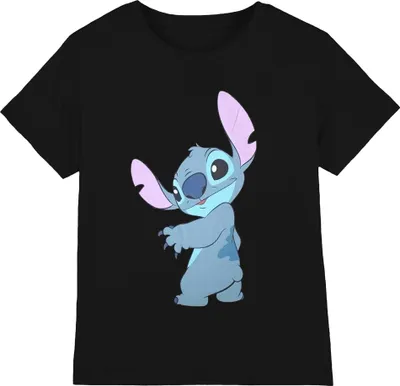 Produktbild von Lilo & Stitch - "Stitch Turn" T-Shirt für Herren/Damen Uni RO11141 (XL) (Schwarz)