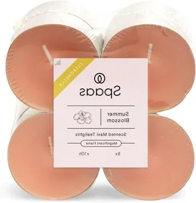 Image de Bougie « Fleur d'été rose » d'une durée de 10 heures